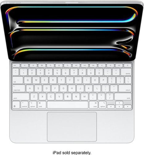 Apple - Geek Squad Certified Refurbished Magic Keyboard for iPad Pro 13‑inch (M4 and M5) - White