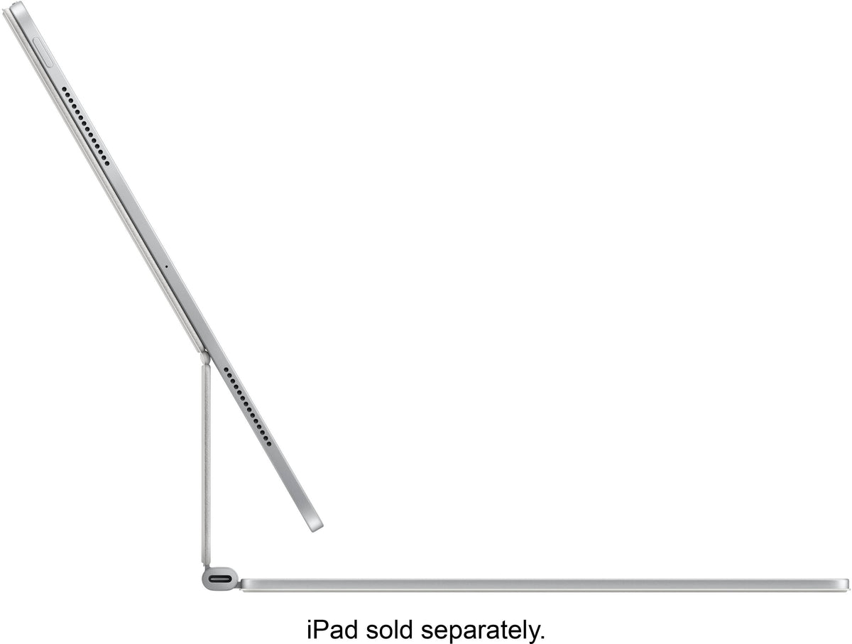 Apple - Geek Squad Certified Refurbished Magic Keyboard for iPad Pro 13‑inch (M4 and M5) - White