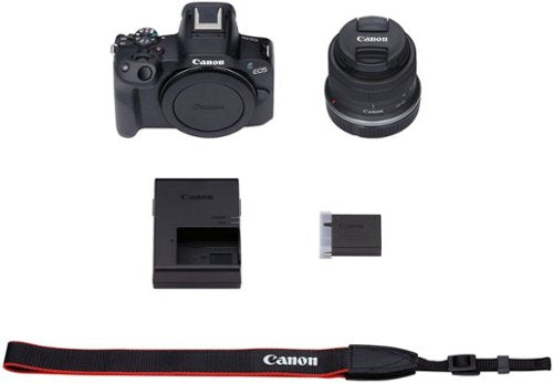 Canon - EOS R50 4K Video Mirrorless Camera with RF-S18-45mm f/4.5-6.3 IS STM Lens - Black