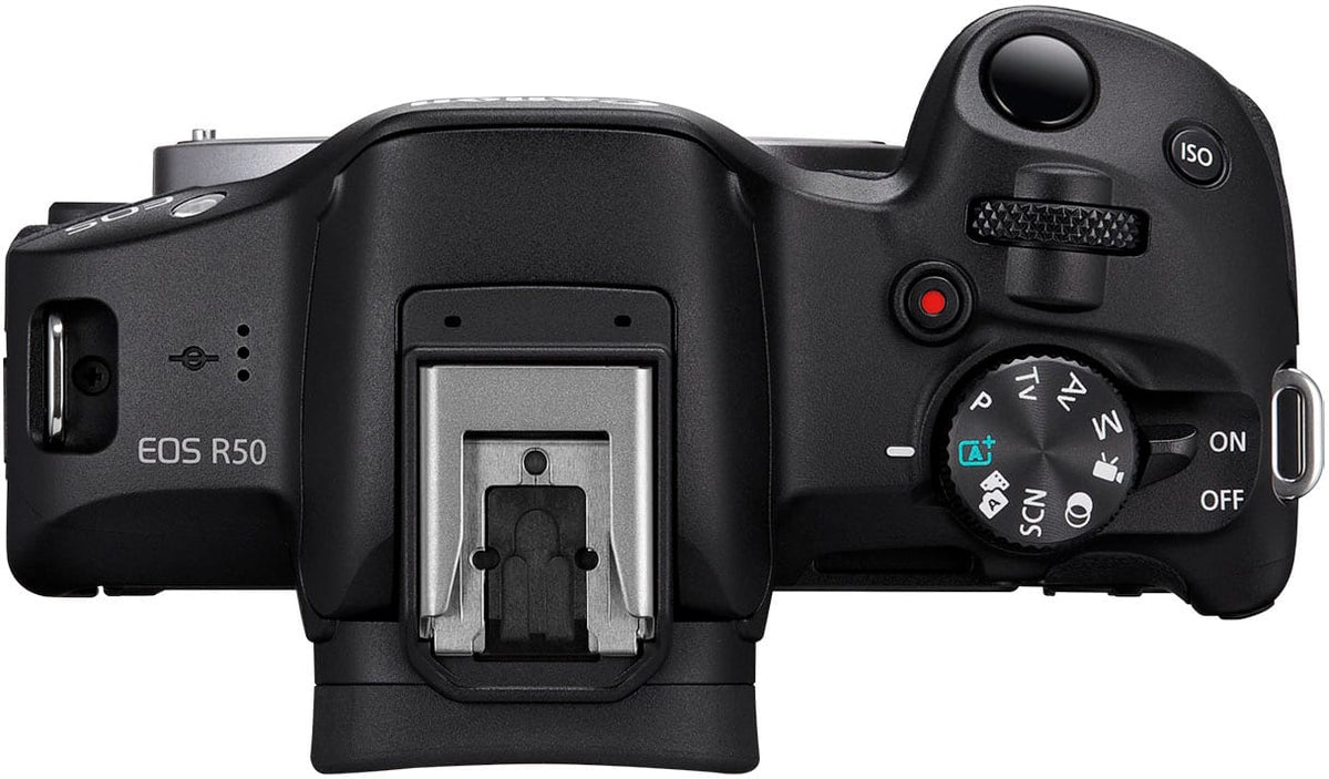Canon - EOS R50 4K Video Mirrorless Camera with RF-S18-45mm f/4.5-6.3 IS STM Lens - Black
