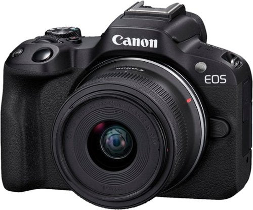Canon - EOS R50 4K Video Mirrorless Camera with RF-S18-45mm f/4.5-6.3 IS STM Lens - Black