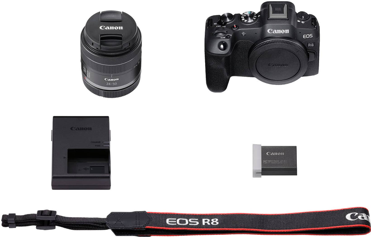 Canon - EOS R8 4K Video Mirrorless Camera with RF24-50mm f/4.5-6.3 IS STM Lens - Black