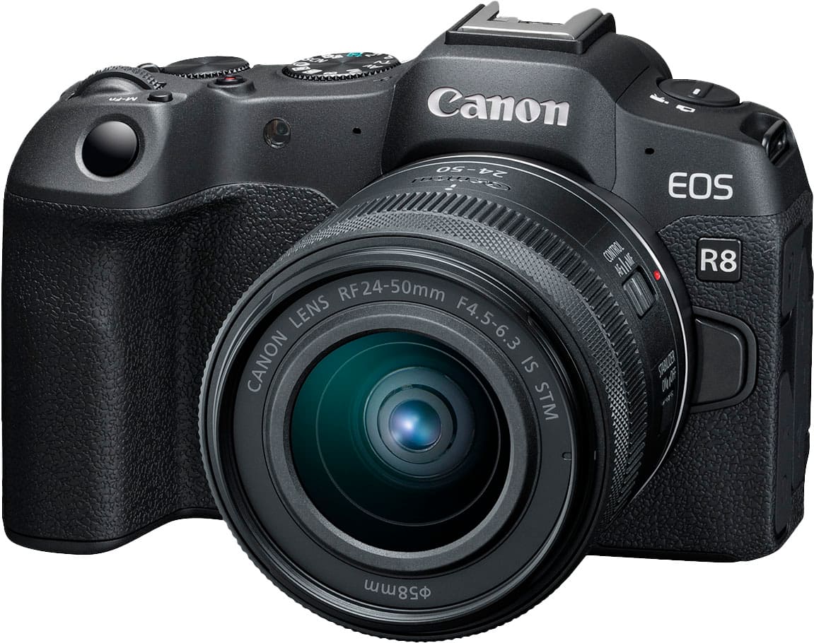 Canon - EOS R8 4K Video Mirrorless Camera with RF24-50mm f/4.5-6.3 IS STM Lens - Black