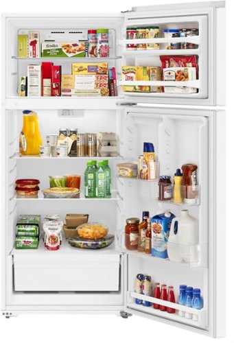 Amana - 24 in. Wide 16.4 cu. ft. Top-Freezer Refrigerator - White