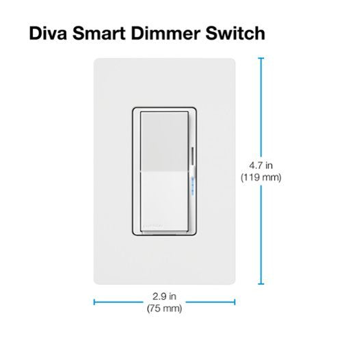 Lutron - Diva Smart Dimmer Switch - White