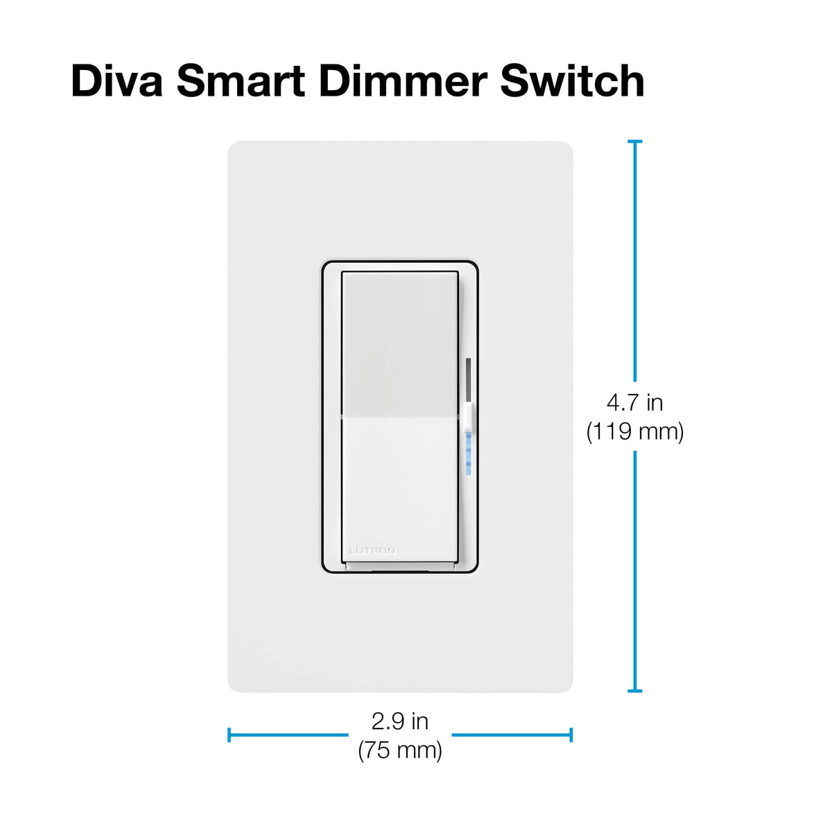 Lutron - Diva Smart Dimmer Switch - White