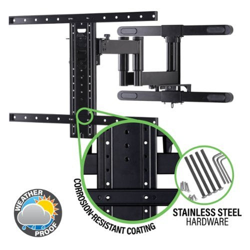 Sanus - Premium Outdoor Full-Motion Mount for TVs 40"-85" - Black