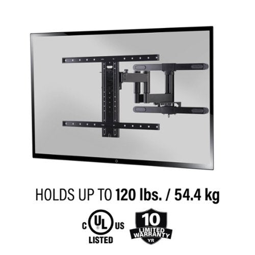 Sanus - Premium Outdoor Full-Motion Mount for TVs 40"-85" - Black