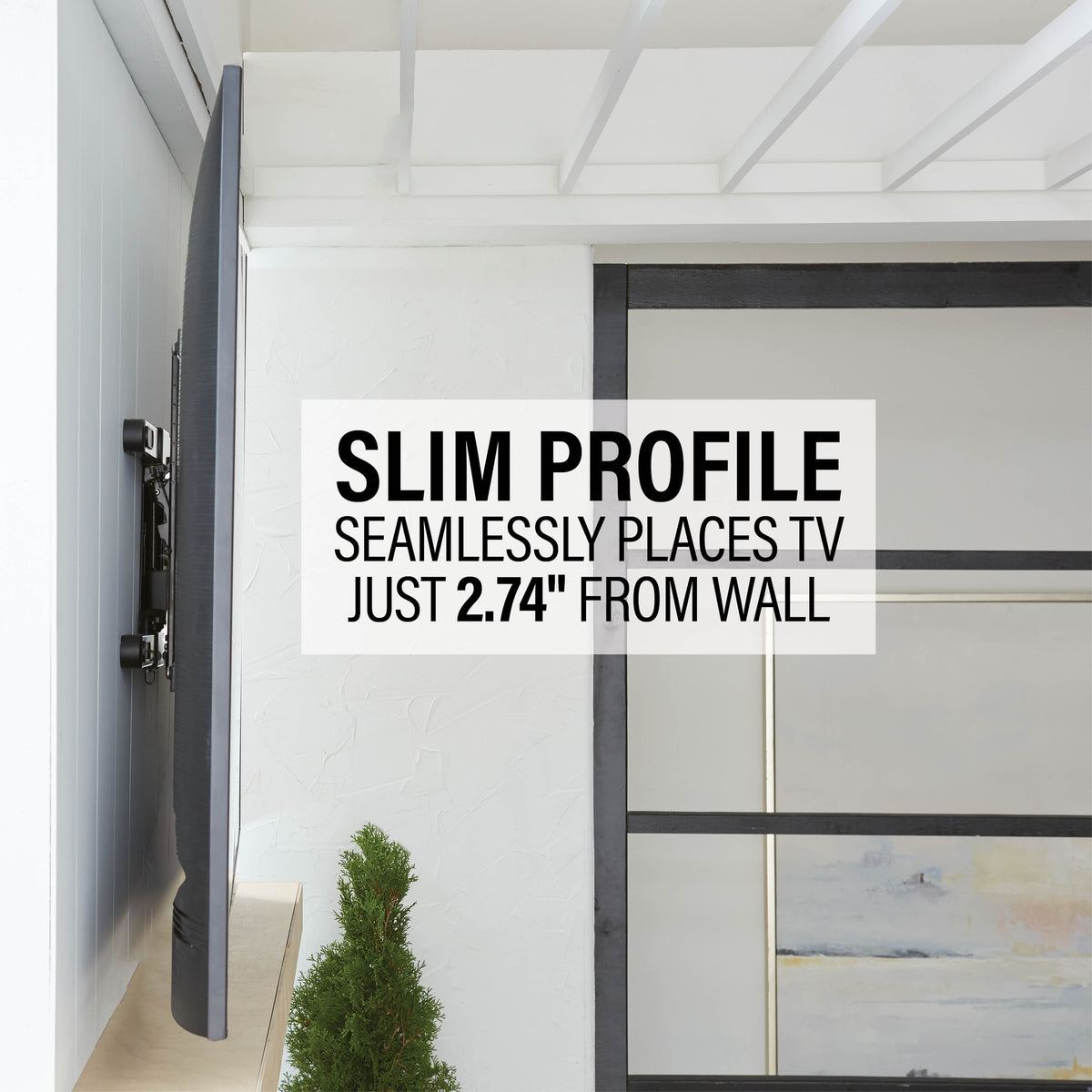 Sanus - Premium Outdoor Full-Motion Mount for TVs 40"-85" - Black