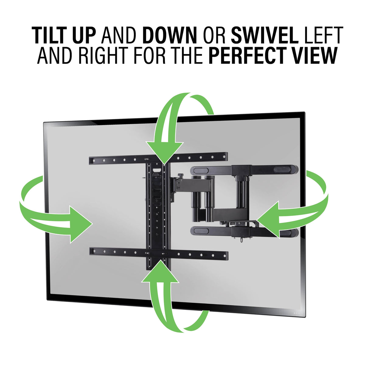 Sanus - Premium Outdoor Full-Motion Mount for TVs 40"-85" - Black