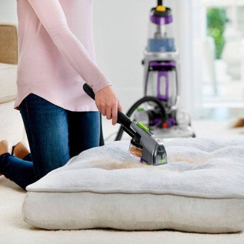 BISSELL - ProHeat 2X Revolution Pet Pro Plus Corded Upright Carpet Deep Cleaner - silver/purple