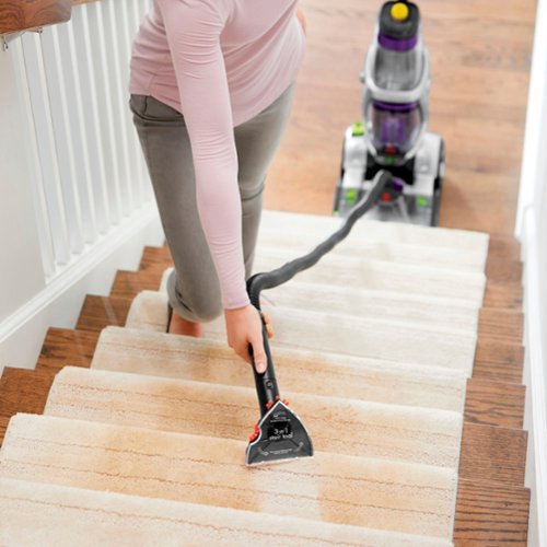 BISSELL - ProHeat 2X Revolution Pet Pro Plus Corded Upright Carpet Deep Cleaner - silver/purple