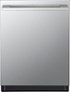 LG - STUDIO 24-in Top Control Smart Built-In Stainless Steel Tub Dishwasher with 3rd Rack, QuadWash Pro and 40dBA - Stainless Steel
