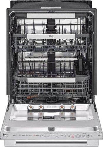 LG - STUDIO 24-in Top Control Smart Built-In Stainless Steel Tub Dishwasher with 3rd Rack, QuadWash Pro and 40dBA - Stainless Steel