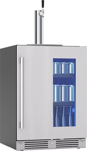 Zephyr - Presrv 5.6 cu. ft. Convertible Beer Kegerator with 107-Can Beverage Storage - Stainless Steel