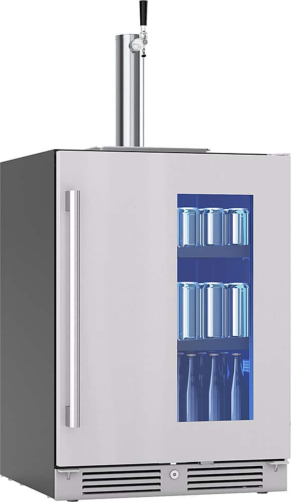 Zephyr - Presrv 5.6 cu. ft. Convertible Beer Kegerator with 107-Can Beverage Storage - Stainless Steel