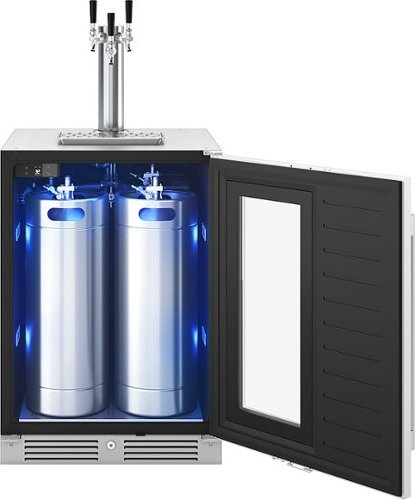 Zephyr - Presrv 5.6 cu. ft. Convertible Beer Kegerator with 107-Can Beverage Storage - Stainless Steel