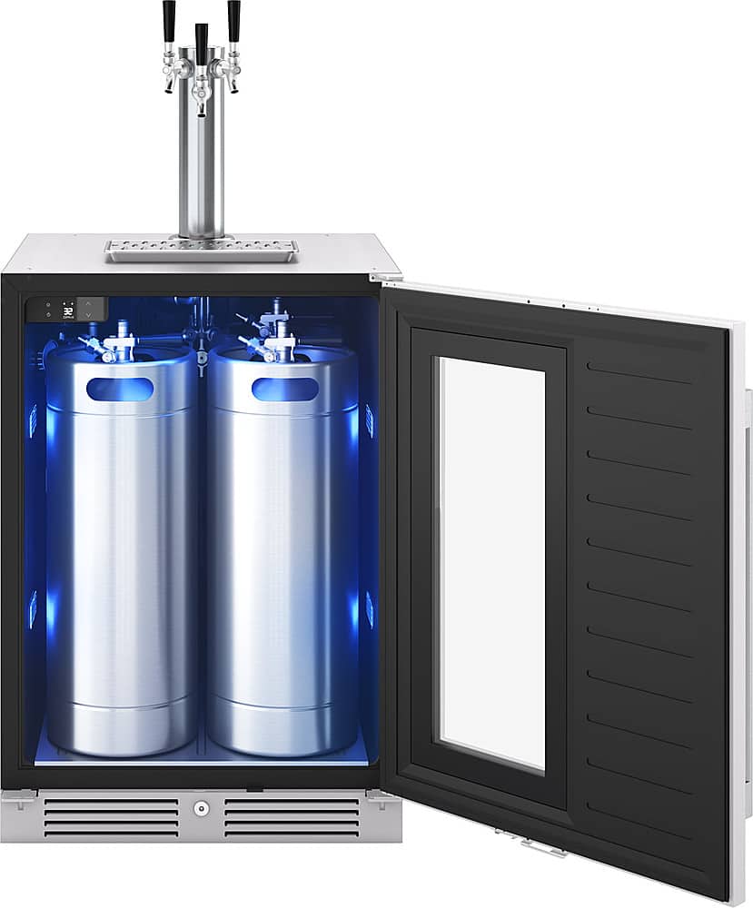 Zephyr - Presrv 5.6 cu. ft. Convertible Beer Kegerator with 107-Can Beverage Storage - Stainless Steel