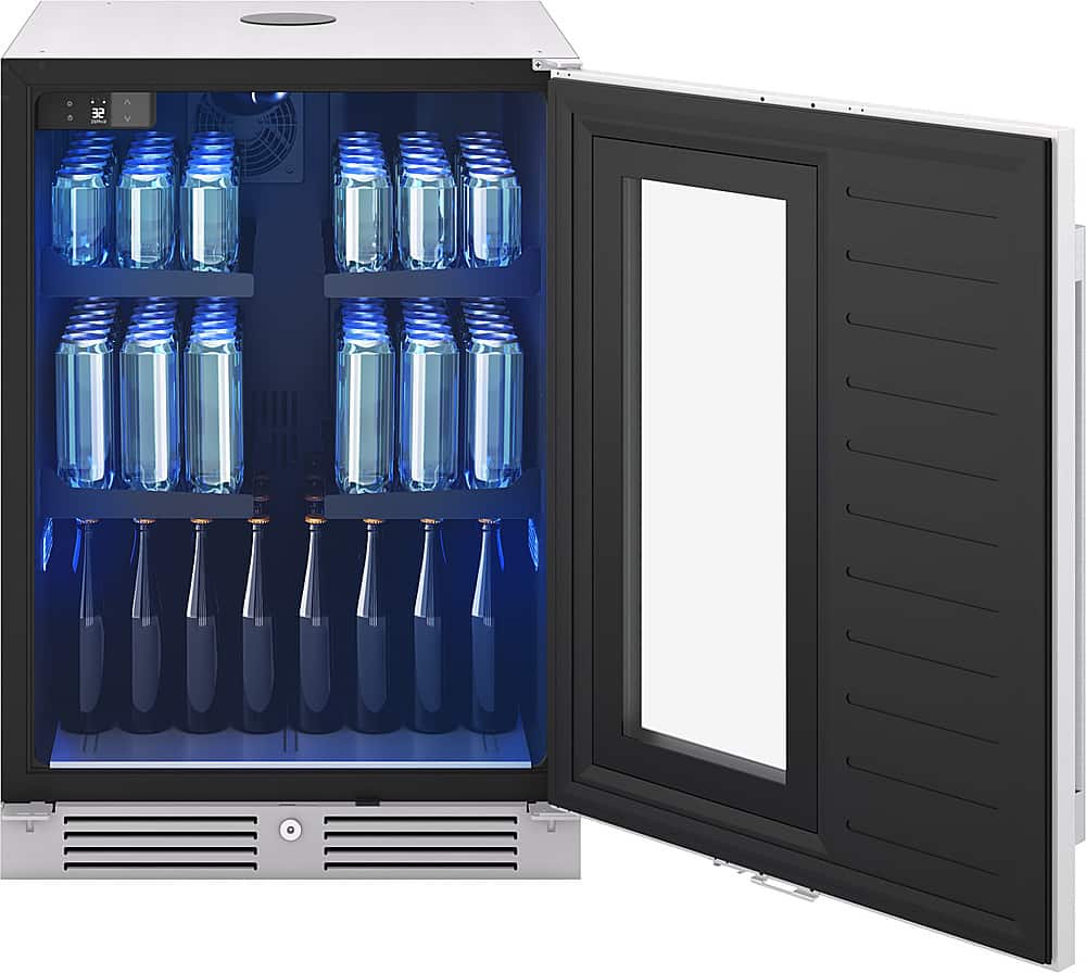 Zephyr - Presrv 5.6 cu. ft. Convertible Beer Kegerator with 107-Can Beverage Storage - Stainless Steel