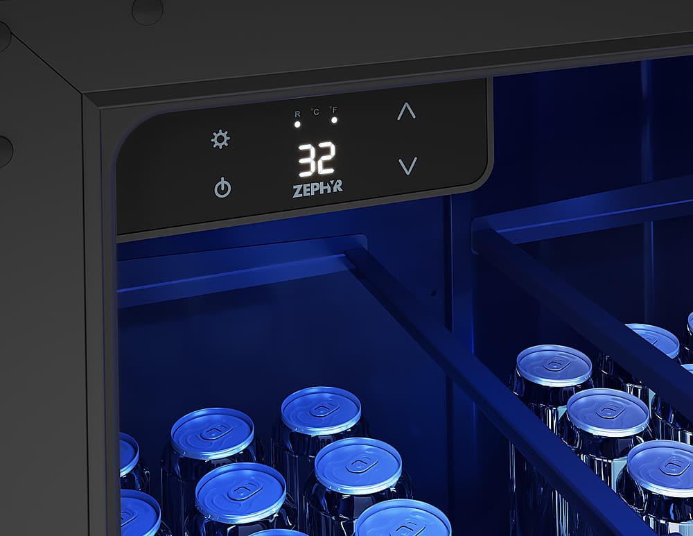 Zephyr - Presrv 5.6 cu. ft. Convertible Beer Kegerator with 107-Can Beverage Storage - Stainless Steel