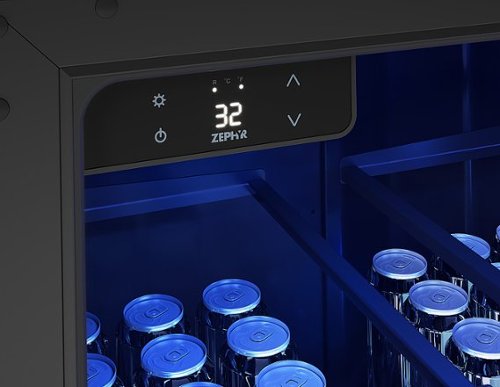 Zephyr - Presrv 5.6 cu. ft. Convertible Beer Kegerator with 107-Can Beverage Storage - Stainless Steel
