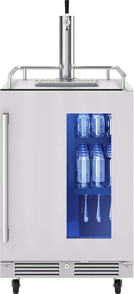 Zephyr - Presrv 5.6 cu. ft. Convertible Beer Kegerator with 107-Can Beverage Storage - Stainless Steel