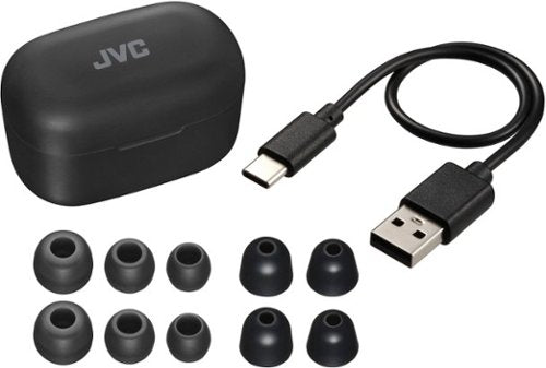 JVC - Marshmallow Plus True Wireless Headphones with Noise Cancelling - Black