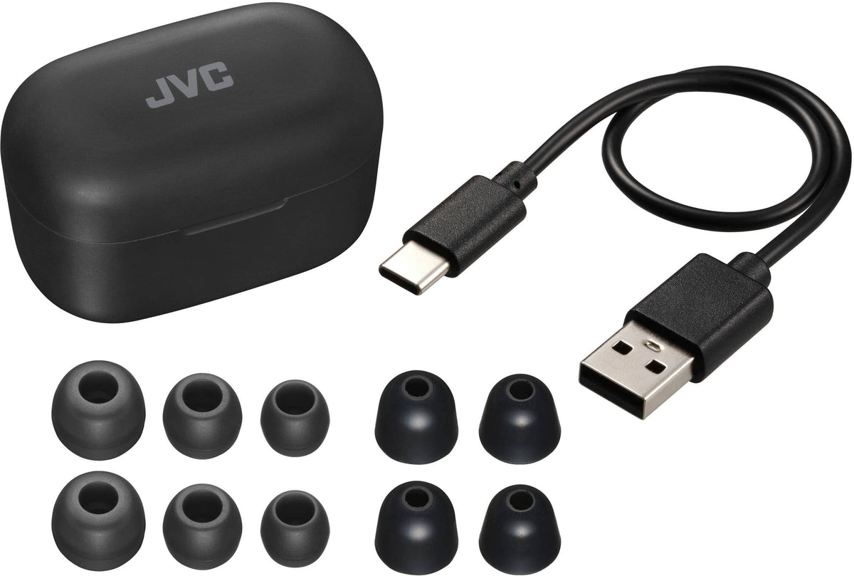 JVC - Marshmallow Plus True Wireless Headphones with Noise Cancelling - Black