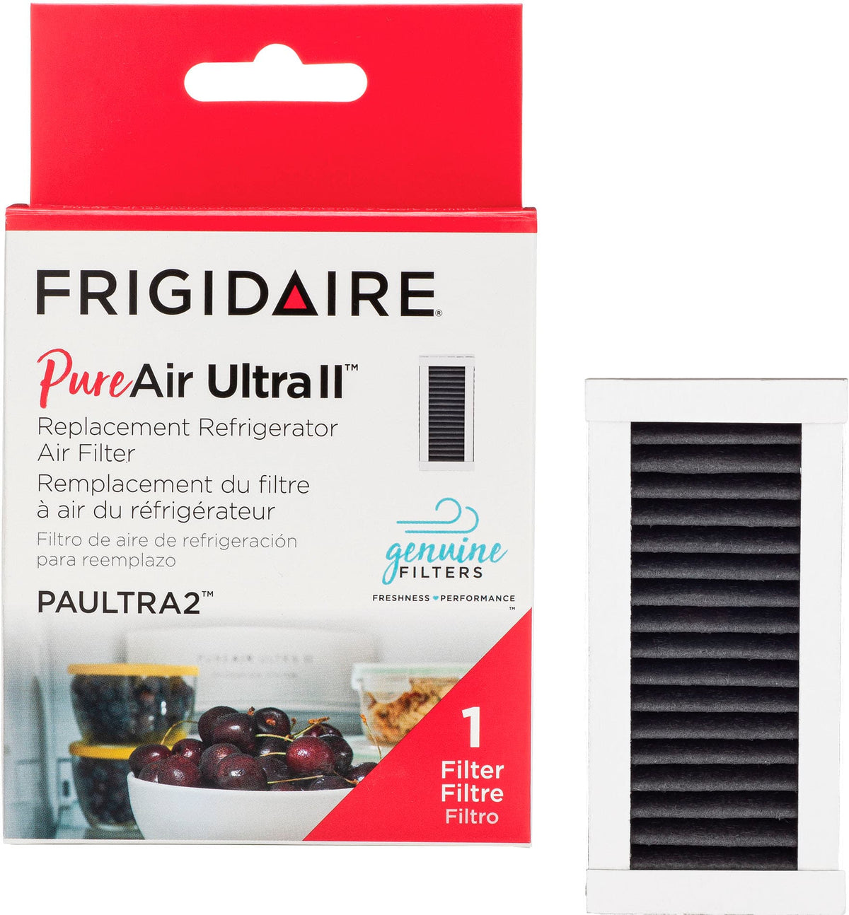 PureAir Ultra II Air Filter for Select Frigidaire Refrigerators - Black