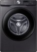 Samsung - Open Box 4.5 Cu. Ft. High Efficiency Stackable Front Load Washer with Steam and Vibration Reduction Technology+ - Black Stainless Steel