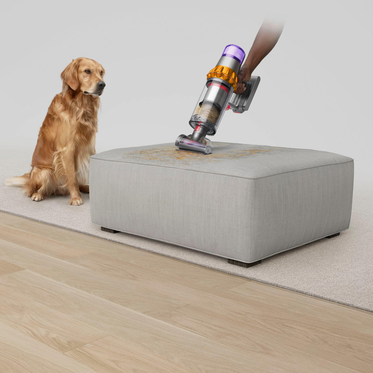 Dyson - V15 Detect Extra Cordless Vacuum with 10 accessories - Yellow/Nickel