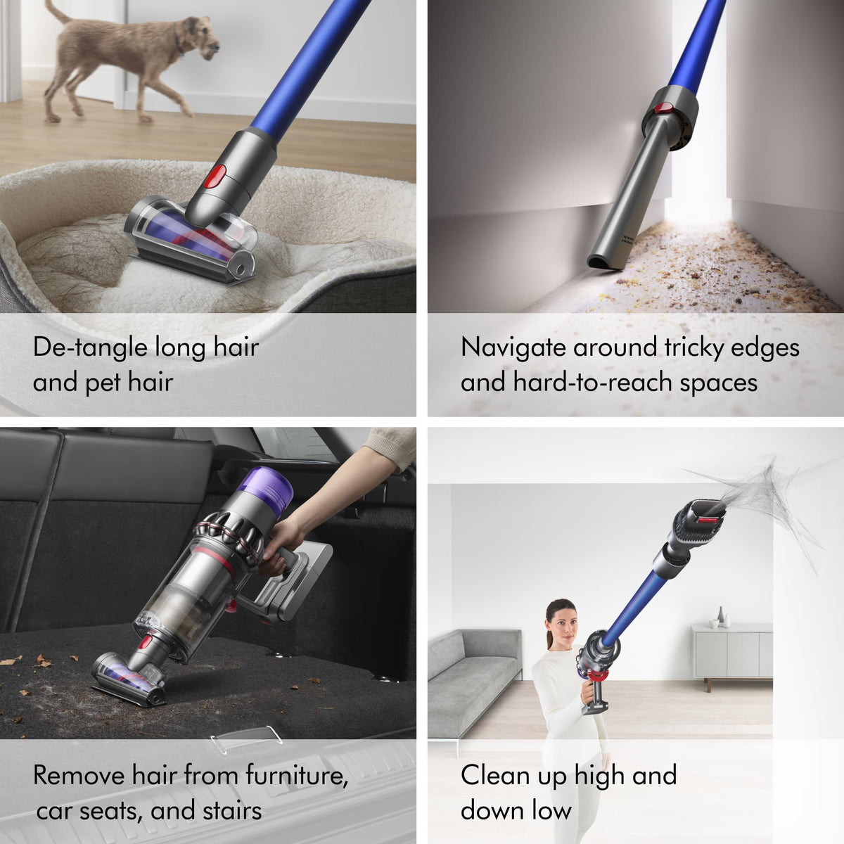 Dyson - V11 Cordless Vacuum with 6 accessories - Nickel/Blue