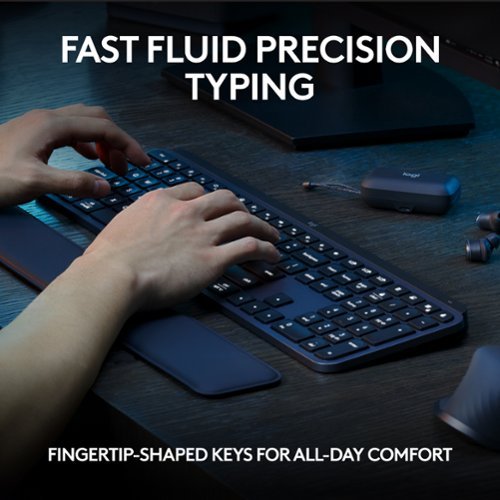 Logitech - MX Keys S Universal Full-size Wireless Scissor Keyboard for PC and Mac with Backlit keys - Black