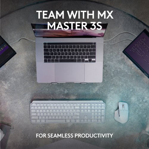 Logitech - MX Keys S Universal Full-size Wireless Scissor Keyboard for PC and Mac with Backlit keys - Black