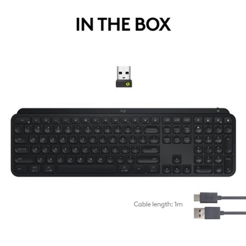 Logitech - MX Keys S Universal Full-size Wireless Scissor Keyboard for PC and Mac with Backlit keys - Black