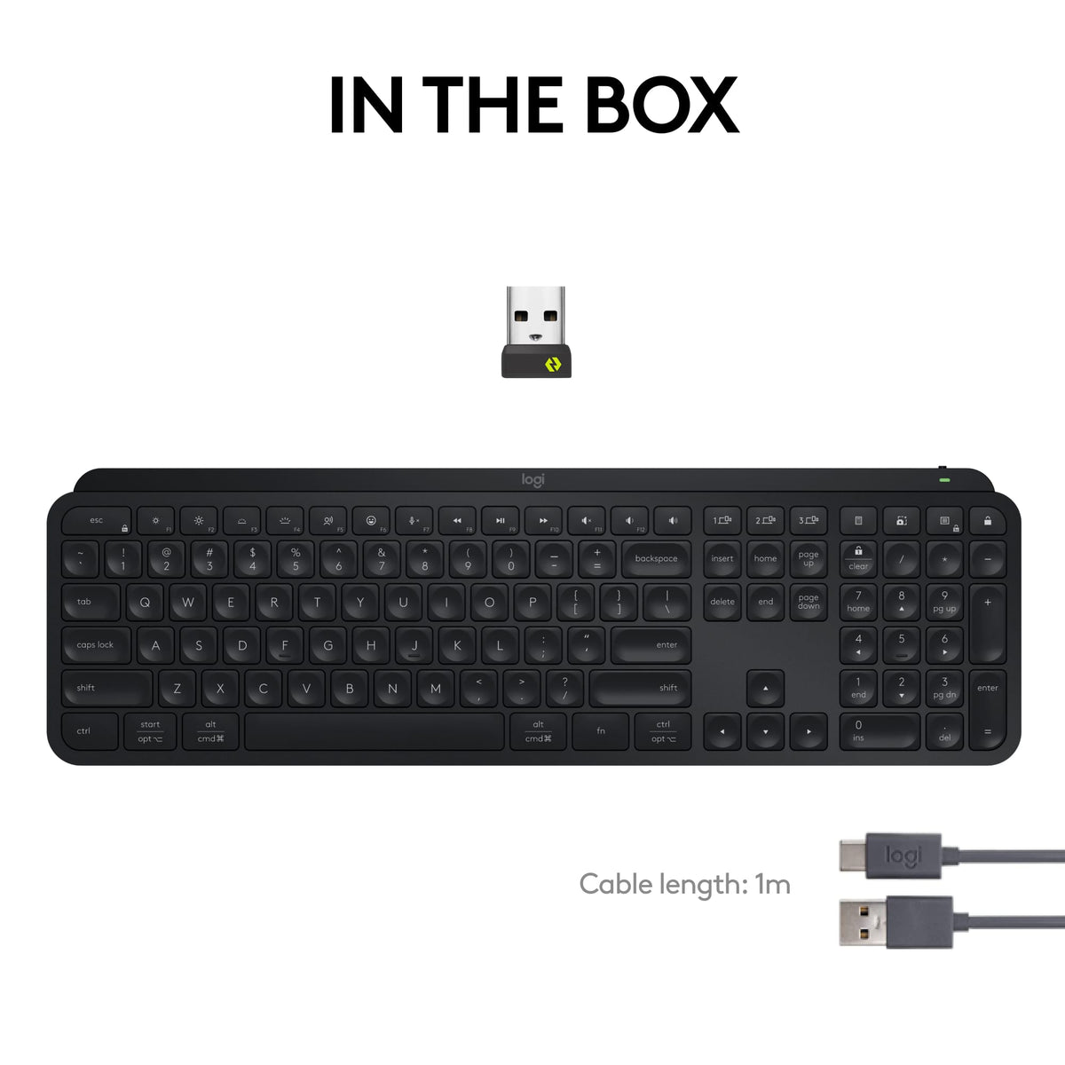 Logitech - MX Keys S Universal Full-size Wireless Scissor Keyboard for PC and Mac with Backlit keys - Black