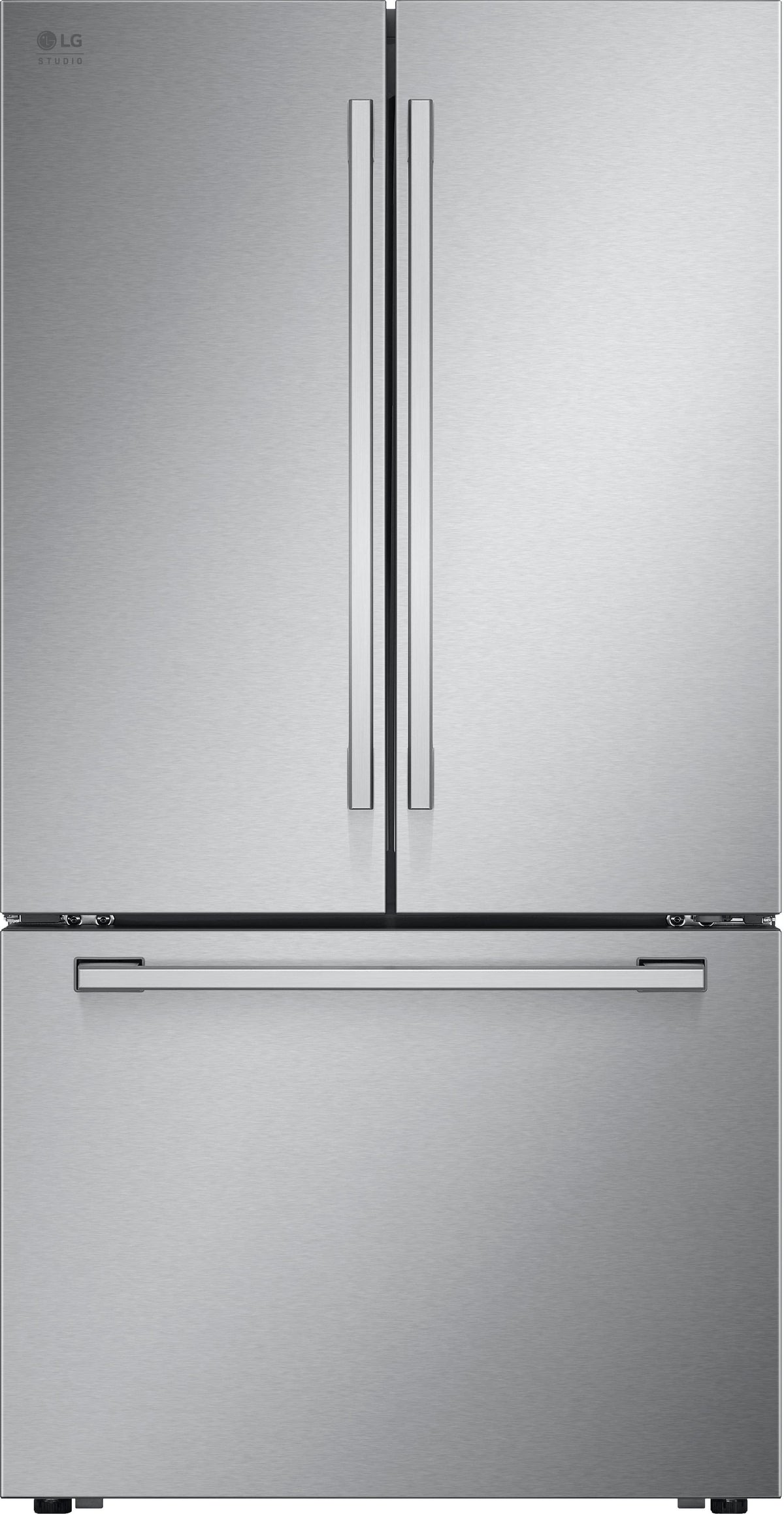 LG - STUDIO 36-in Wide Counter-Depth MAX 26.5 Cu. Ft. French Door Smart Refrigerator with Internal Water Dispenser - Stainless Steel