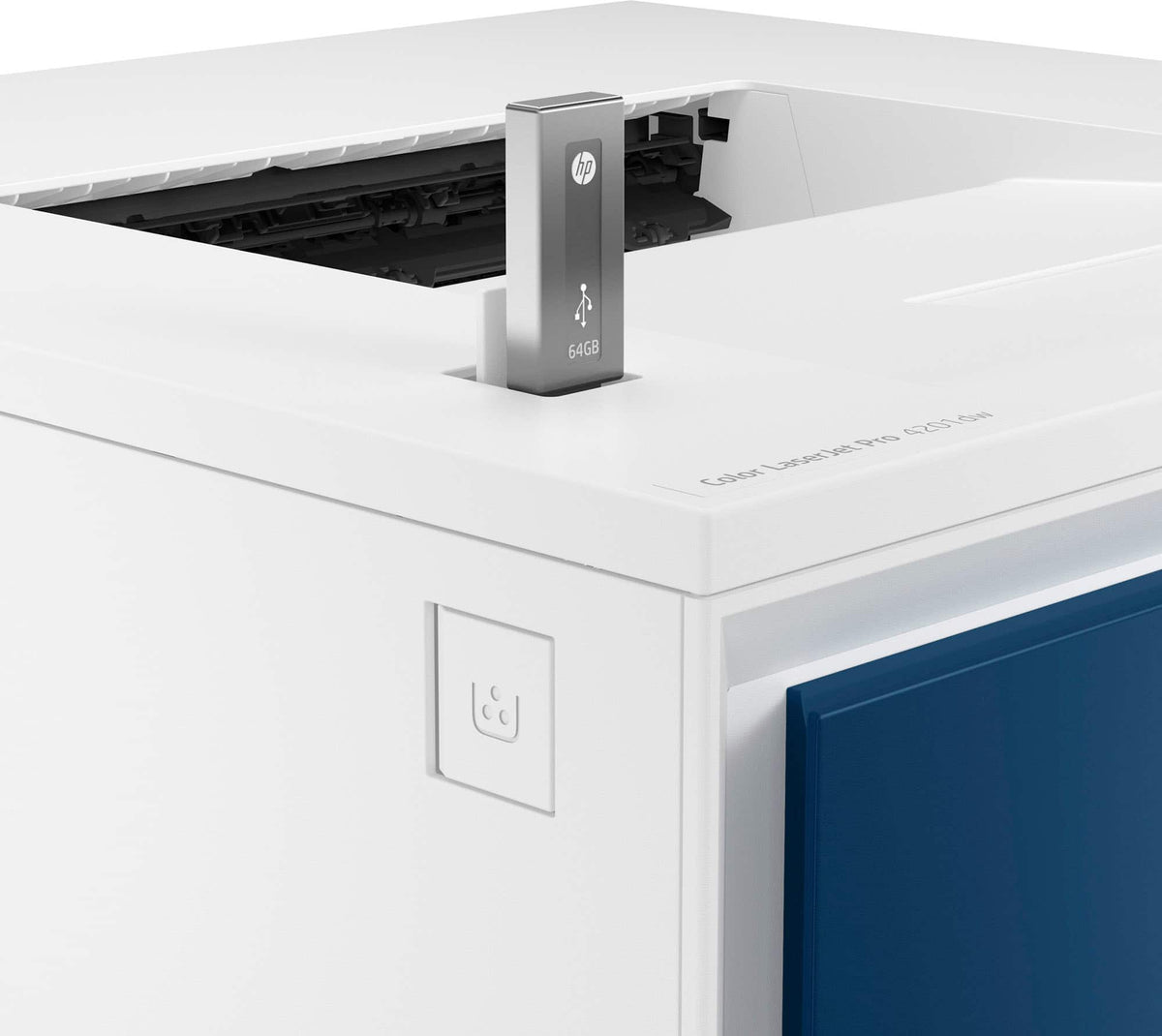 HP - LaserJet Pro 4201dw Wireless Color Laser Printer - White/Blue