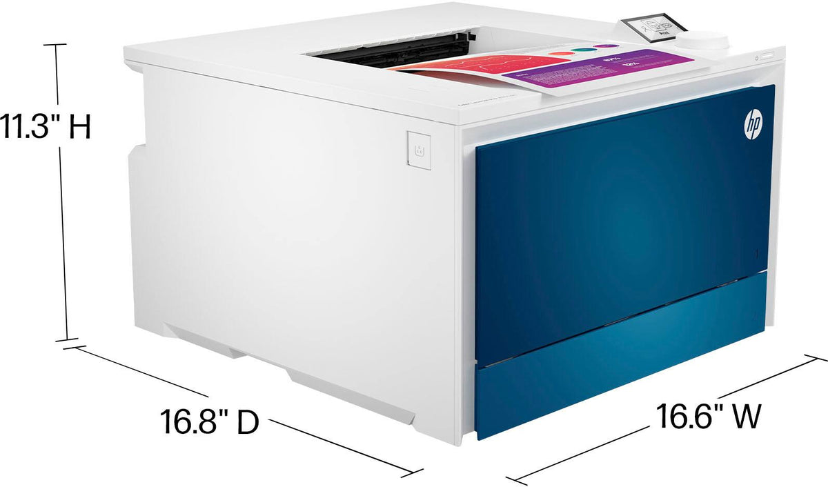 HP - LaserJet Pro 4201dn Color Laser Printer - White/Blue