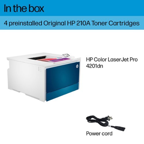 HP - LaserJet Pro 4201dn Color Laser Printer - White/Blue