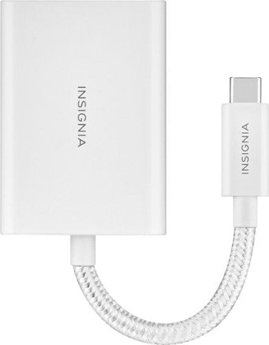 Insignia™ - USB-C-to-SD/microSD Dual-Slot Card Reader - White