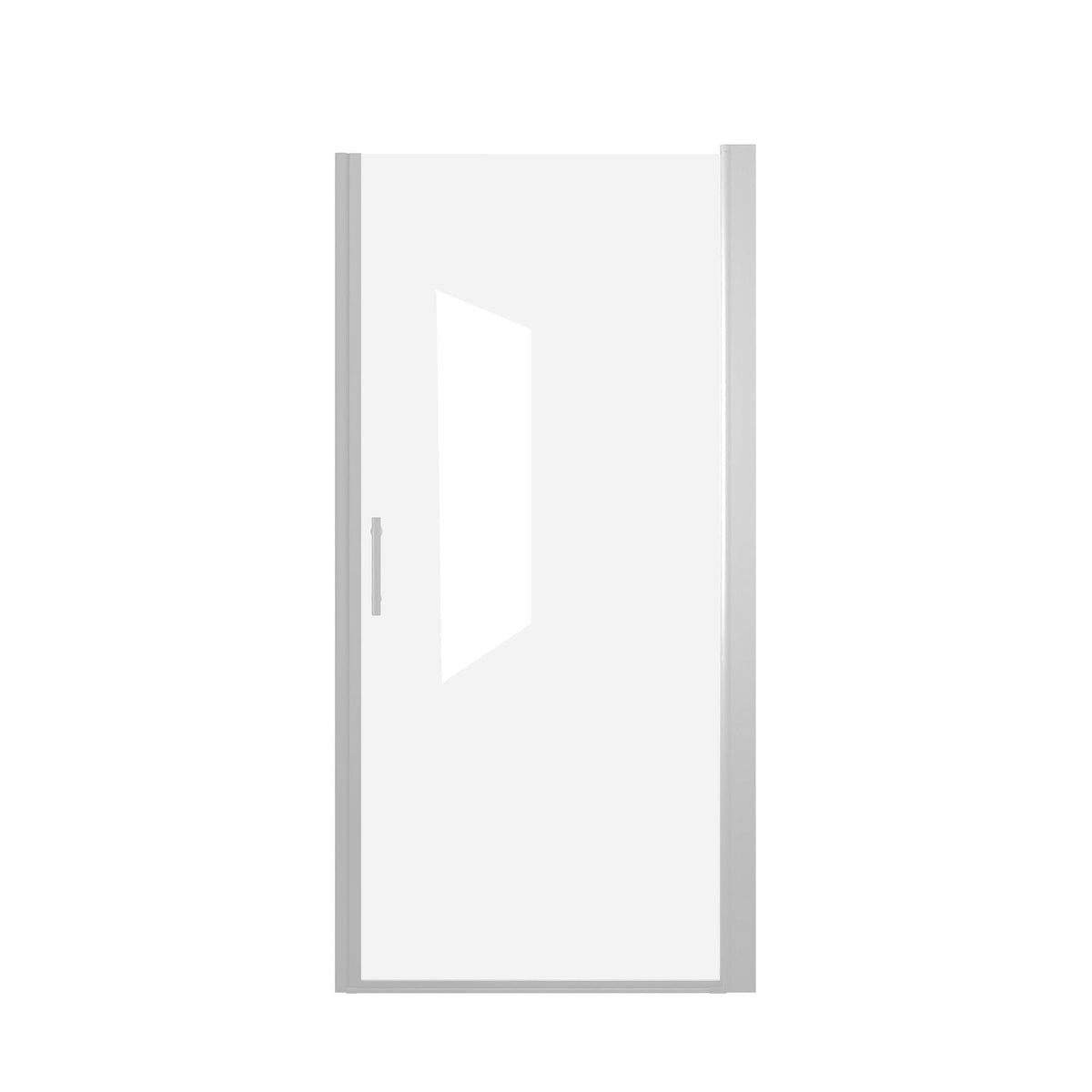 Shower Door With Explosion Proof Safety Film - Brushed Nickel