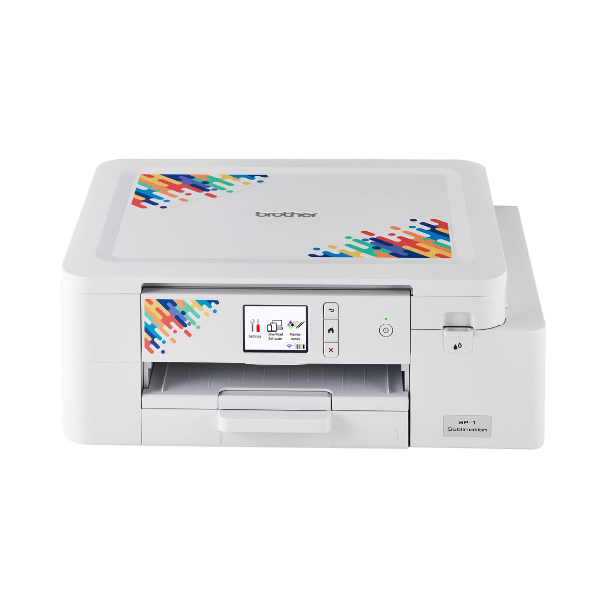 Brother - Sublimation SP-1 High-Quality Wireless Inkjet Printer with Paper and Full-Size Inks - White