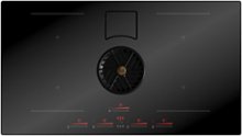Bertazzoni - 36 in. Wide 4 Element Induction Downdraft Cooktop - Black