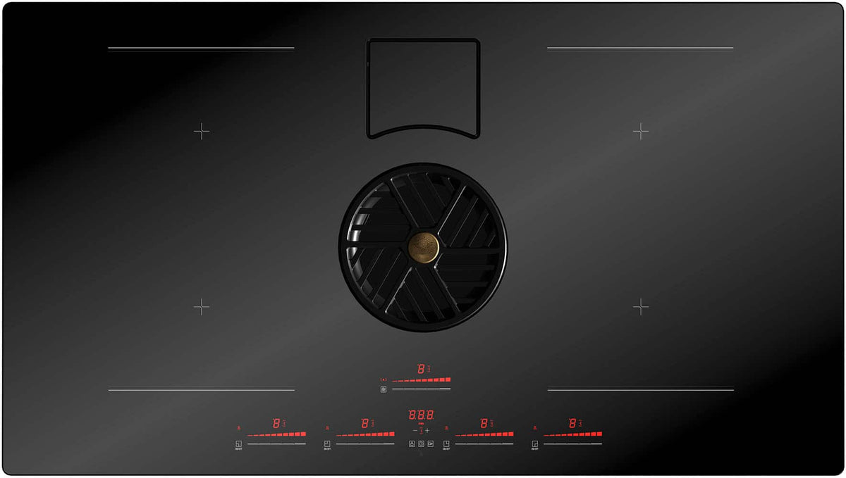 Bertazzoni - 36 in. Wide 4 Element Induction Downdraft Cooktop - Black
