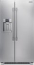 Frigidaire - Professional 36 in. Wide 22.3 Cu. Ft. Side by Side Counter Depth Refrigerator - Smudge Proof Stainless Steel