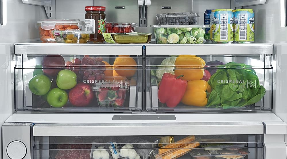 Frigidaire - Professional 36 in. Wide 27.8 Cu. Ft. French Door Refrigerator with CrispSeal Technology - Smudge Proof Stainless Steel