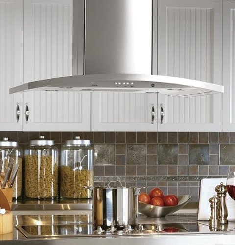 GE Profile - 36 inches - Convertible - Island Range Hood - Stainless Steel