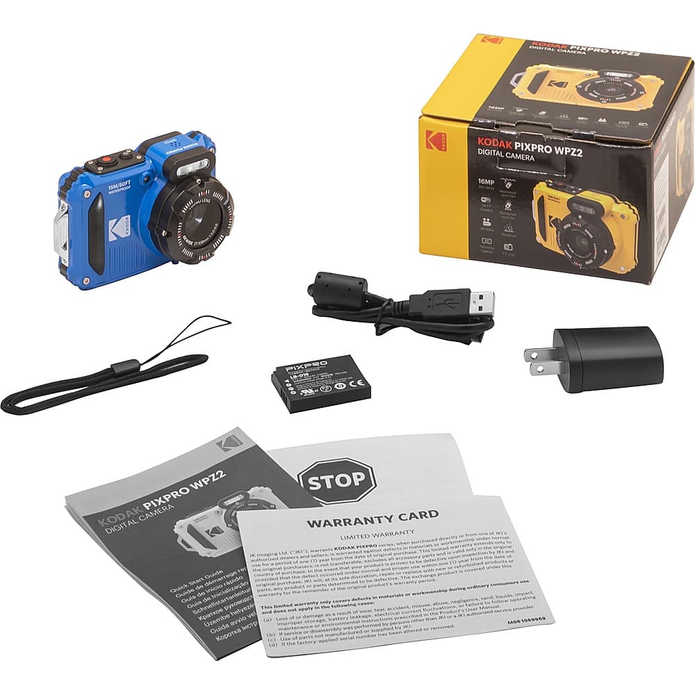 Kodak - PIXPRO WPZ2 16.0-Megapixel Waterproof Compact Camera - Electric Blue