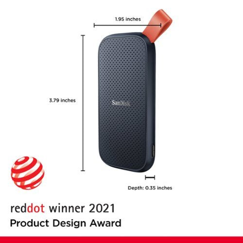 SANDISK - 2TB External USB 3.2 Gen 2 Type C Portable SSD - Black